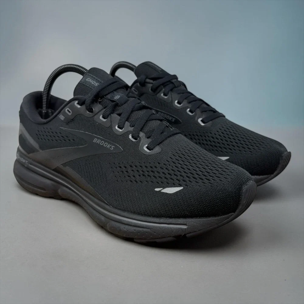 Brooks Ghost 15 Running Shoes Womens 8.5 Wide Black Neutral Sneakers 1203801D020